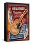 Branson, Missouri - Acoustic Guitar Music Shop-Lantern Press-Framed Stretched Canvas