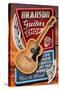 Branson, Missouri - Acoustic Guitar Music Shop-Lantern Press-Stretched Canvas