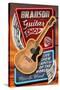 Branson, Missouri - Acoustic Guitar Music Shop-Lantern Press-Stretched Canvas