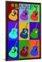 Branson, Missouri - Acoustic Guitar Pop Art-Lantern Press-Framed Art Print