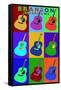 Branson, Missouri - Acoustic Guitar Pop Art-Lantern Press-Framed Stretched Canvas