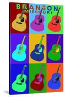 Branson, Missouri - Acoustic Guitar Pop Art-Lantern Press-Stretched Canvas