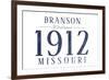 Branson, Missouri - Established Date (Blue)-Lantern Press-Framed Art Print