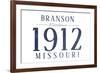 Branson, Missouri - Established Date (Blue)-Lantern Press-Framed Art Print