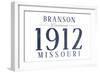 Branson, Missouri - Established Date (Blue)-Lantern Press-Framed Art Print