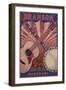 Branson, Missouri - Guitar and Banjo-Lantern Press-Framed Art Print