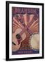 Branson, Missouri - Guitar and Banjo-Lantern Press-Framed Art Print