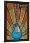 Branson, Missouri - Mosaic Guitar-Lantern Press-Framed Art Print