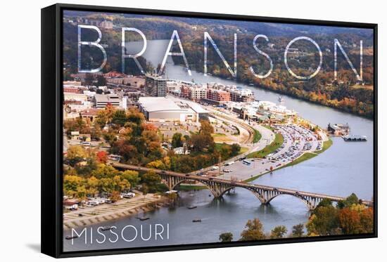 Branson, Missouri - Ozarks-Lantern Press-Framed Stretched Canvas