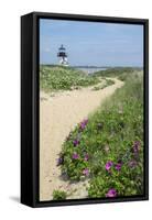 Brant Lighthouse, Nantucket Harbor, Nantucket, Massachusetts, USA-Lisa S^ Engelbrecht-Framed Stretched Canvas