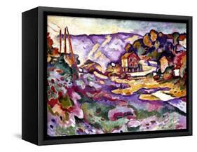 Braque: L'Estaque, 1906-Georges Braque-Framed Stretched Canvas