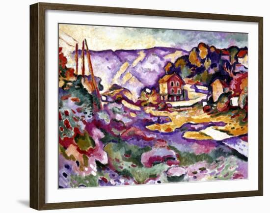 Braque: L'Estaque, 1906-Georges Braque-Framed Giclee Print