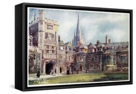 Brasenose College, Old Quad-William Matthison-Framed Stretched Canvas