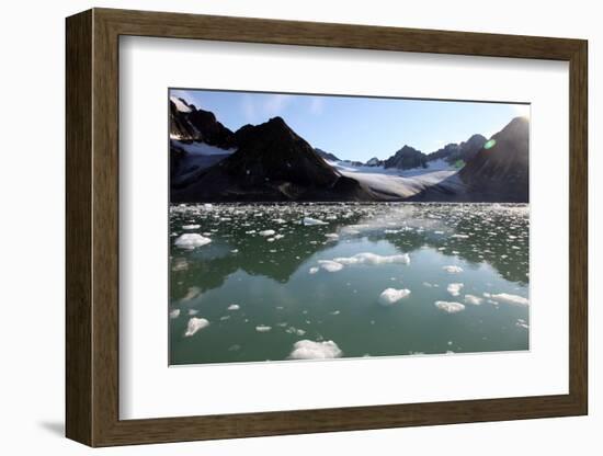 Brash Ice from the Waggonbreen Glacier, Magdalenefjord, Svalbard-David Lomax-Framed Photographic Print