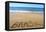 Brasil Written On Sandy Beach-viperagp-Framed Stretched Canvas