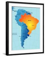 Brasil-charobna-Framed Art Print