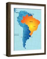 Brasil-charobna-Framed Art Print