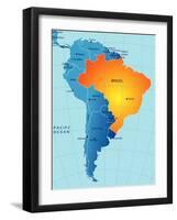 Brasil-charobna-Framed Art Print