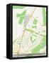 Brasilia, Brazil Map-null-Framed Stretched Canvas