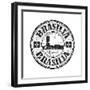 Brasilia Grunge Rubber Stamp-oxlock-Framed Premium Giclee Print