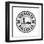 Brasilia Grunge Rubber Stamp-oxlock-Framed Art Print