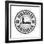 Brasilia Grunge Rubber Stamp-oxlock-Framed Art Print