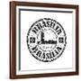 Brasilia Grunge Rubber Stamp-oxlock-Framed Art Print