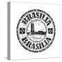 Brasilia Grunge Rubber Stamp-oxlock-Stretched Canvas
