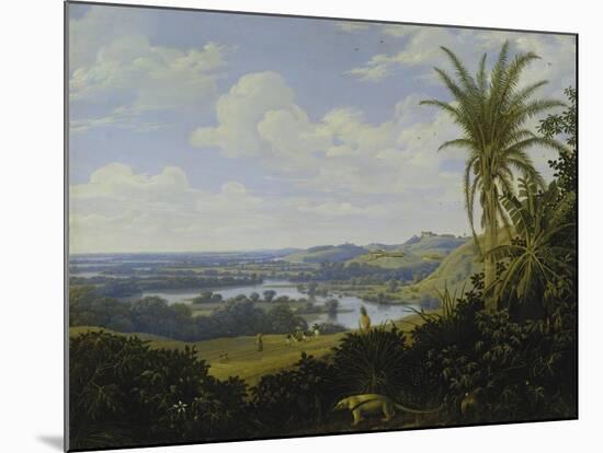 Brasilian Landscape with Anteater. Probably 1649-Frans Post-Mounted Giclee Print