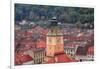 Brasov, Romania. Rooftops and city from hilltop. Clock tower.-Emily Wilson-Framed Photographic Print