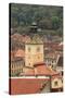 Brasov, Romania. Rooftops and city from hilltop.-Emily Wilson-Stretched Canvas