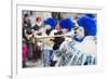 Brass Band, Fasnact Spring Carnival Parade, Monthey, Valais, Switzerland, Europe-Christian Kober-Framed Photographic Print