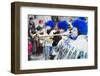 Brass Band, Fasnact Spring Carnival Parade, Monthey, Valais, Switzerland, Europe-Christian Kober-Framed Photographic Print