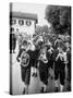 Brass Band Playing For Bavarian Wedding Procession-Stan Wayman-Stretched Canvas
