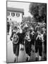 Brass Band Playing For Bavarian Wedding Procession-Stan Wayman-Mounted Photographic Print