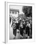 Brass Band Playing For Bavarian Wedding Procession-Stan Wayman-Framed Photographic Print
