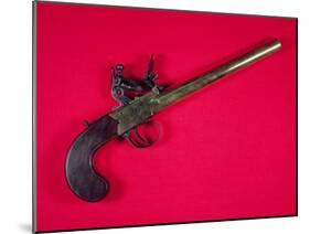 Brass-Barrelled Sea Service Boarding Pistol, Flintlock, C.1750 (Wood and Metal)-English-Mounted Giclee Print