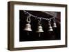 Brass Bells Hang at the Entryway to a Temple in Kathmandu, Nepal-Sergio Ballivian-Framed Photographic Print