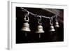 Brass Bells Hang at the Entryway to a Temple in Kathmandu, Nepal-Sergio Ballivian-Framed Photographic Print