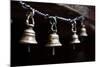 Brass Bells Hang at the Entryway to a Temple in Kathmandu, Nepal-Sergio Ballivian-Mounted Photographic Print