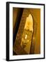 Brass Ceiling Lamp, Reflected in Typical Mirror, Marrakech, Morocco, North Africa, Africa-Guy Thouvenin-Framed Photographic Print