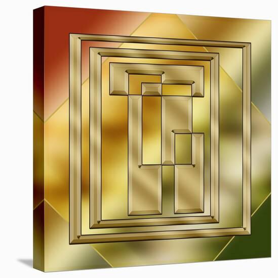 Brass Design 8-Art Deco Designs-Stretched Canvas