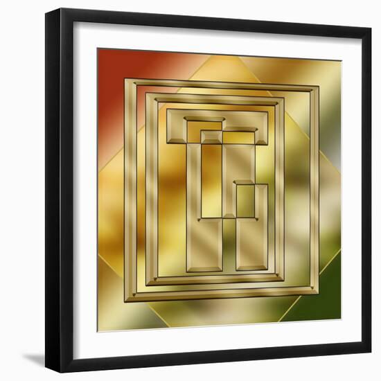 Brass Design 8-Art Deco Designs-Framed Giclee Print