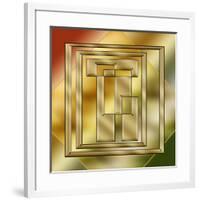 Brass Design 8-Art Deco Designs-Framed Giclee Print