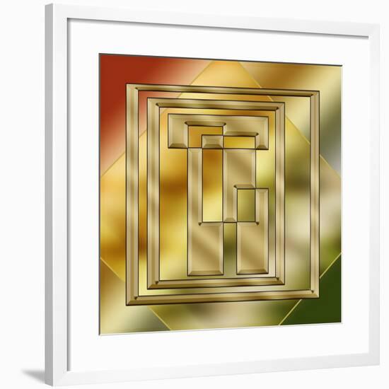 Brass Design 8-Art Deco Designs-Framed Giclee Print