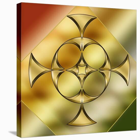 Brass Design 9-Art Deco Designs-Stretched Canvas