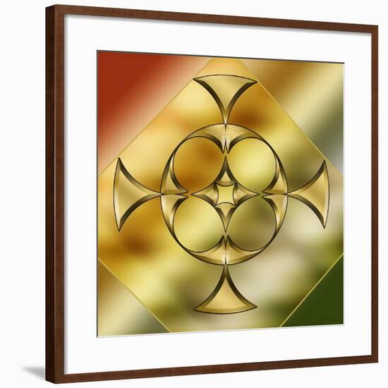 Brass Design 9-Art Deco Designs-Framed Giclee Print