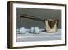 Brass Pan and Blue Eggs, 2011-James Gillick-Framed Giclee Print