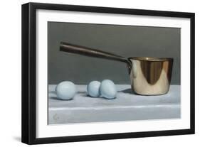 Brass Pan and Blue Eggs, 2011-James Gillick-Framed Giclee Print