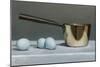 Brass Pan and Blue Eggs, 2011-James Gillick-Mounted Giclee Print